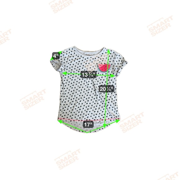 Cat & Jack Girls Watermelon Polk-a-Dot Pattern Short Sleeve Tee for Summer Sz L - Picture 3 of 5